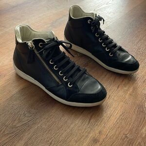 Geox Respira Black Italian Patented Sneakers